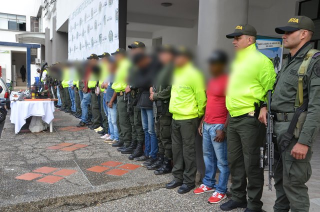 Capturados 15 integrantes de banda “los pisasuaves”  en Antioquia