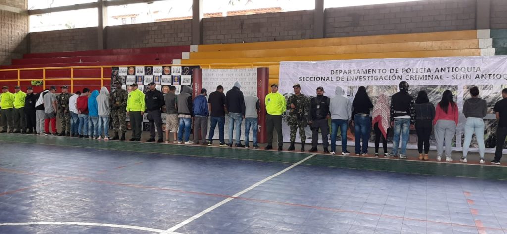 Capturan 20 integrantes de banda delincuencial en El Carmen de Viboral