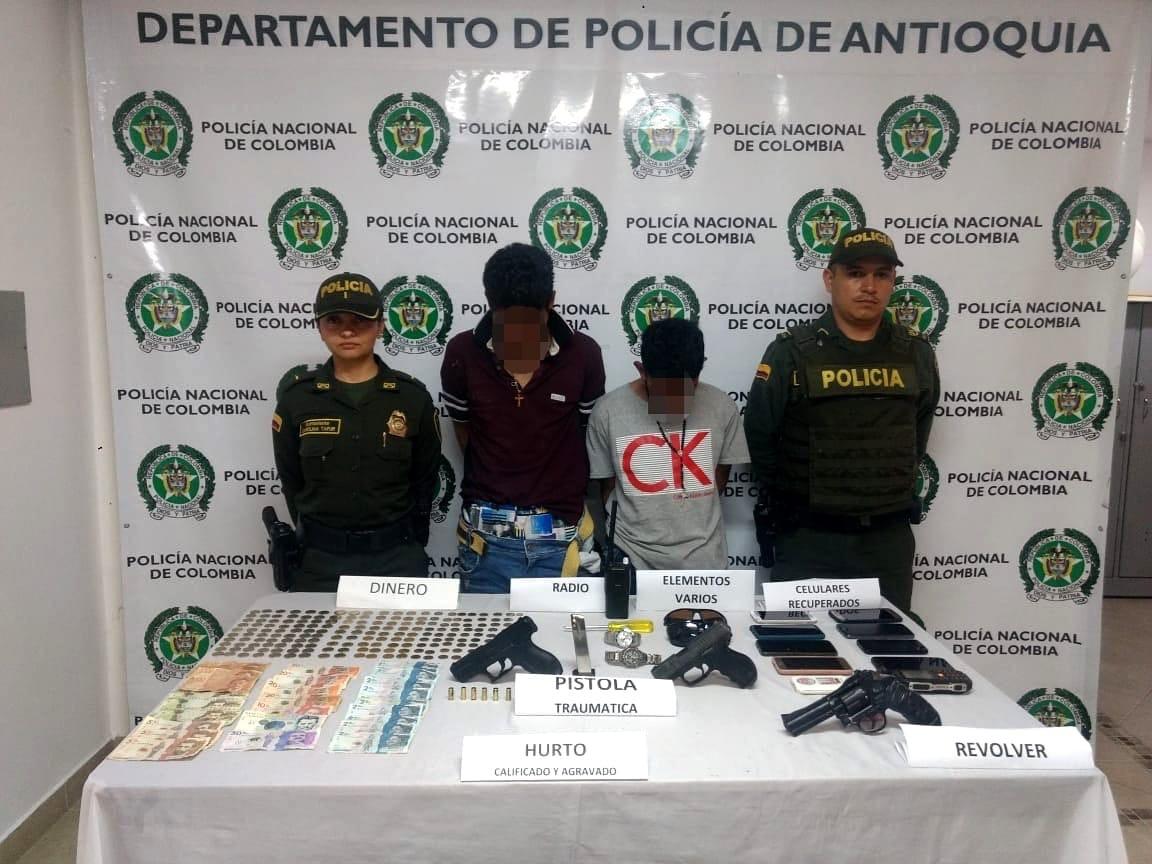 Capturados dos presuntos ladrones en La Ceja