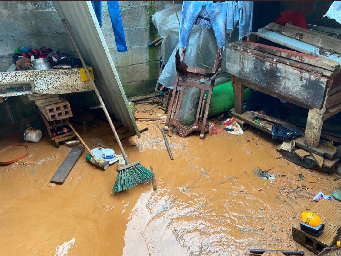 Nueve familias afectadas tras las fuertes lluvias que se presentaron en Rionegro