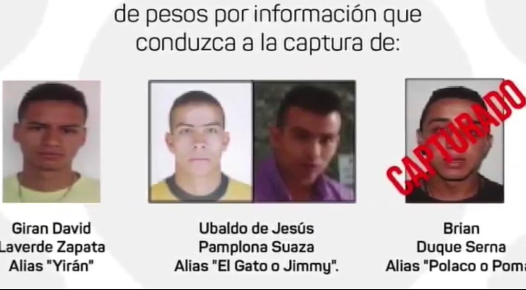 Autoridades de Rionegro ofrecen hasta 30 millones de pesos por información  que lleve a la captura de los más buscados