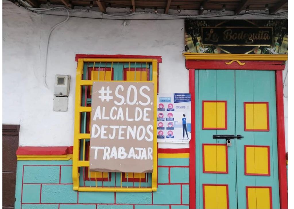 Comerciantes de San Antonio de Pereira le piden a la Alcadía que los deje trabajar
