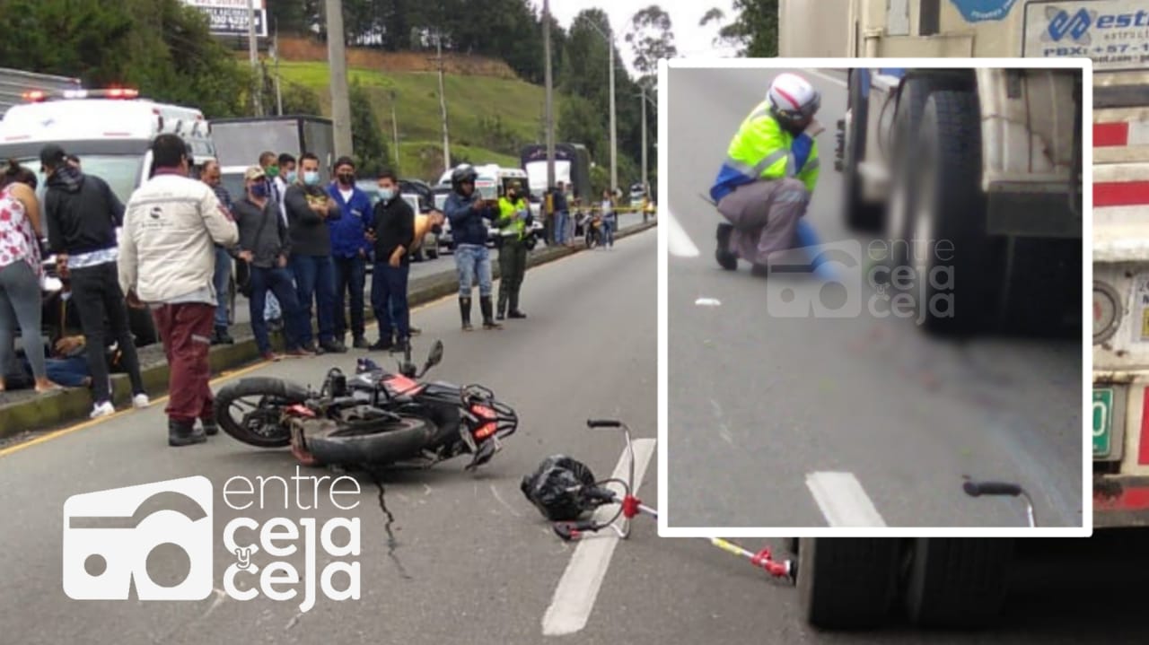 Motociclista murió tras caer entre las llantas de una tractomula.
