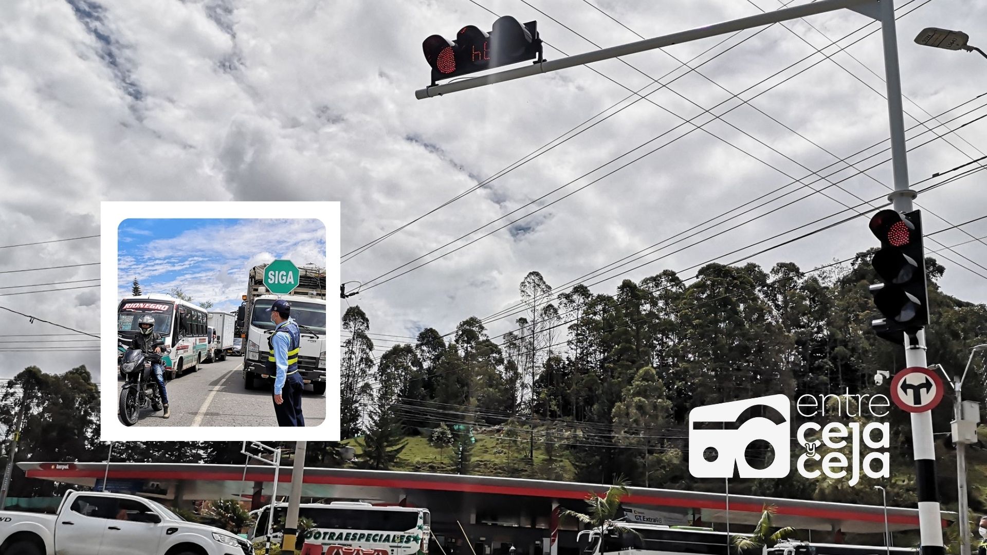 Con actividades pedagógicas, se implementan los semáforos de ingreso a Rionegro por El Tranvía.