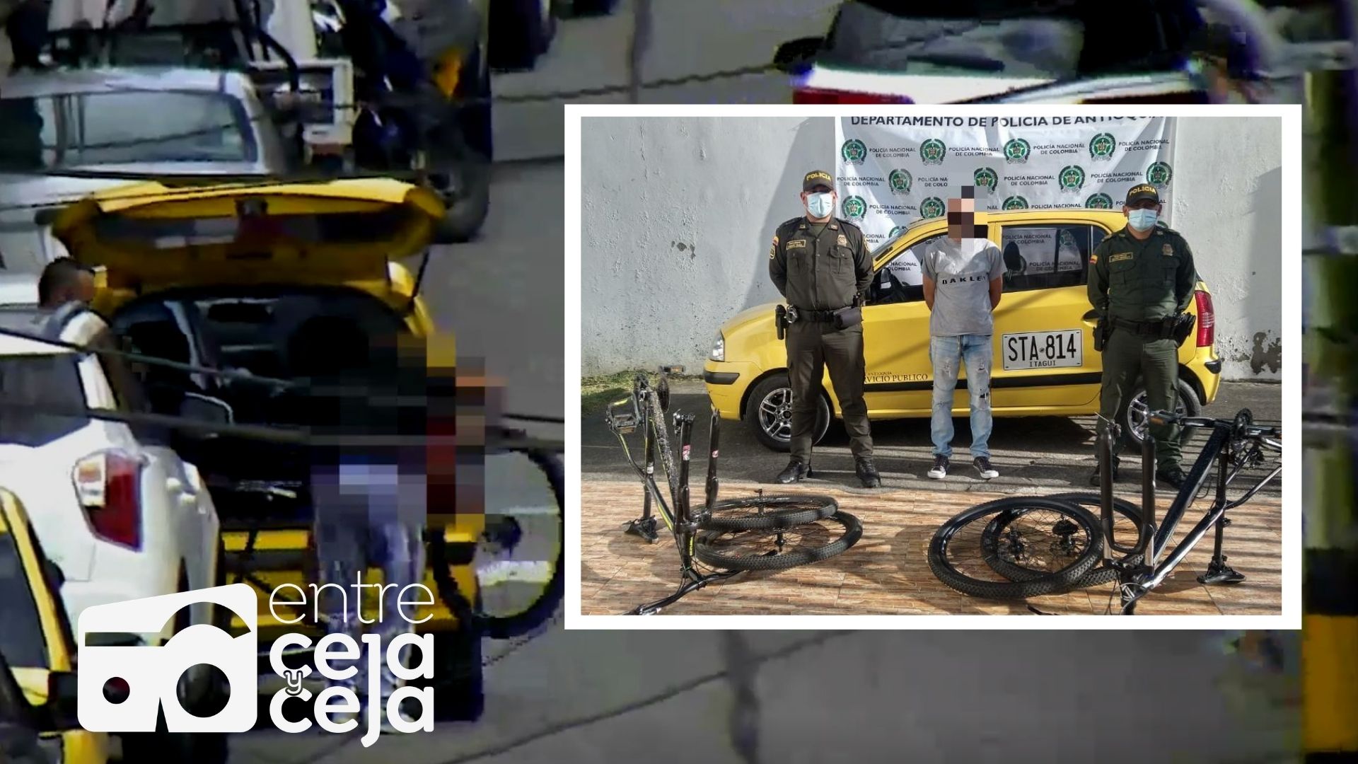 Capturaron dos hombres que venían hurtando bicicletas en La Ceja.