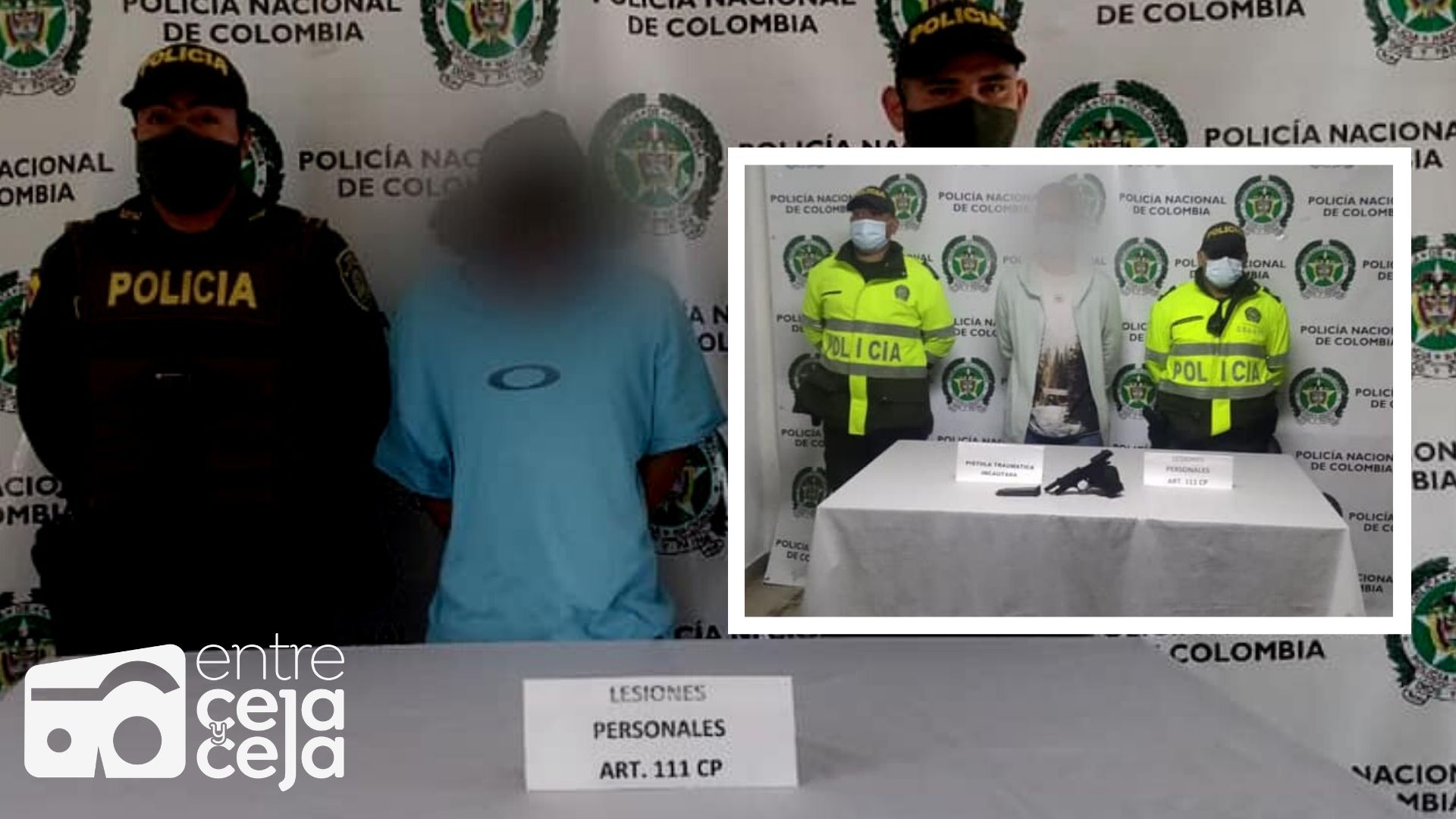 Tres capturas dejó operatividad policial de las últimas horas en La Ceja.
