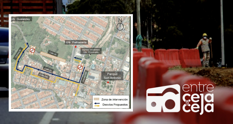 Rionegro: por 2 meses quedará cerrada la calle 24 entre Gualanday Mall Pietra Santa.