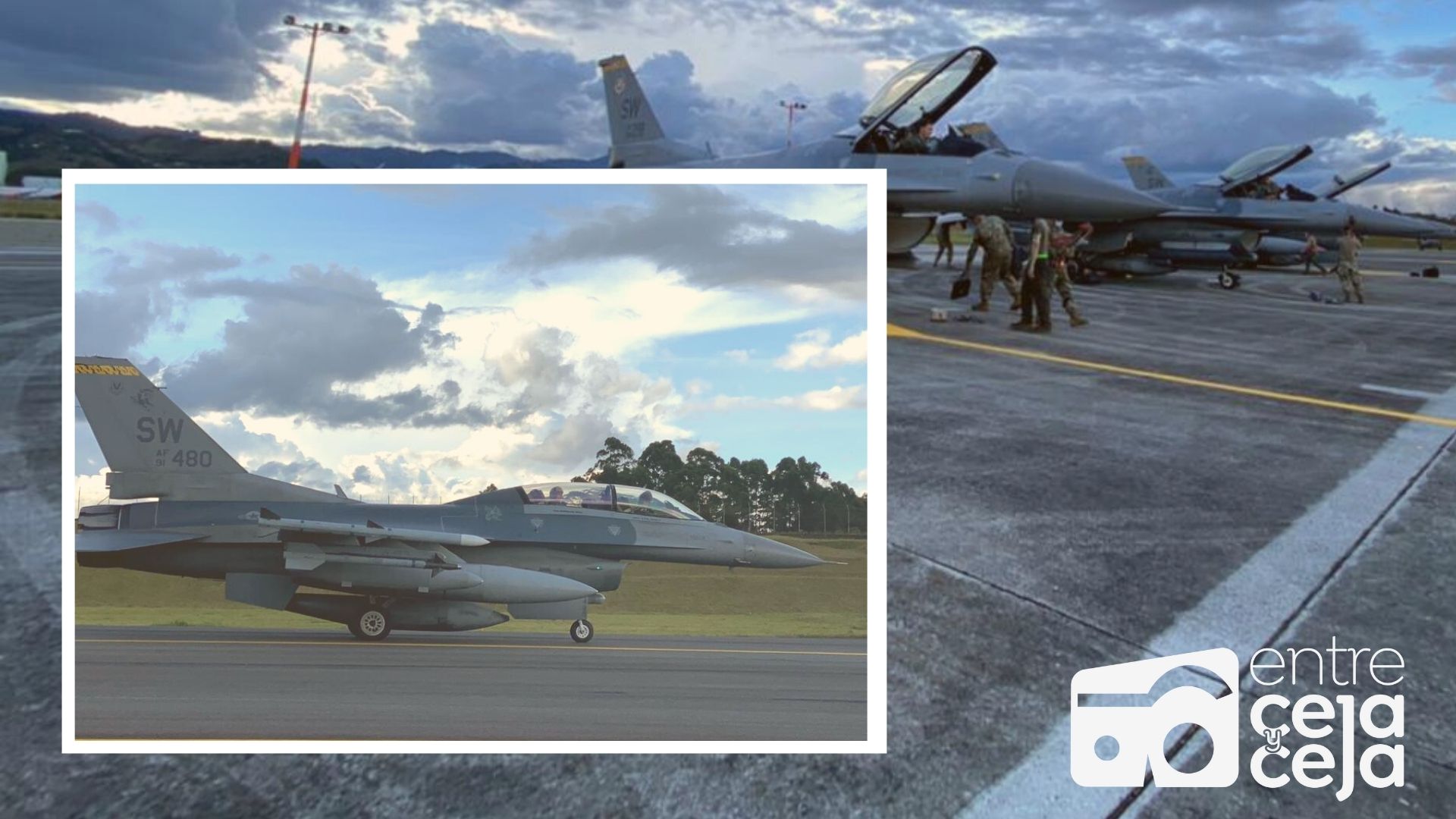 Aviones F16 de Estados Unidos aterrizaron en Rionegro.