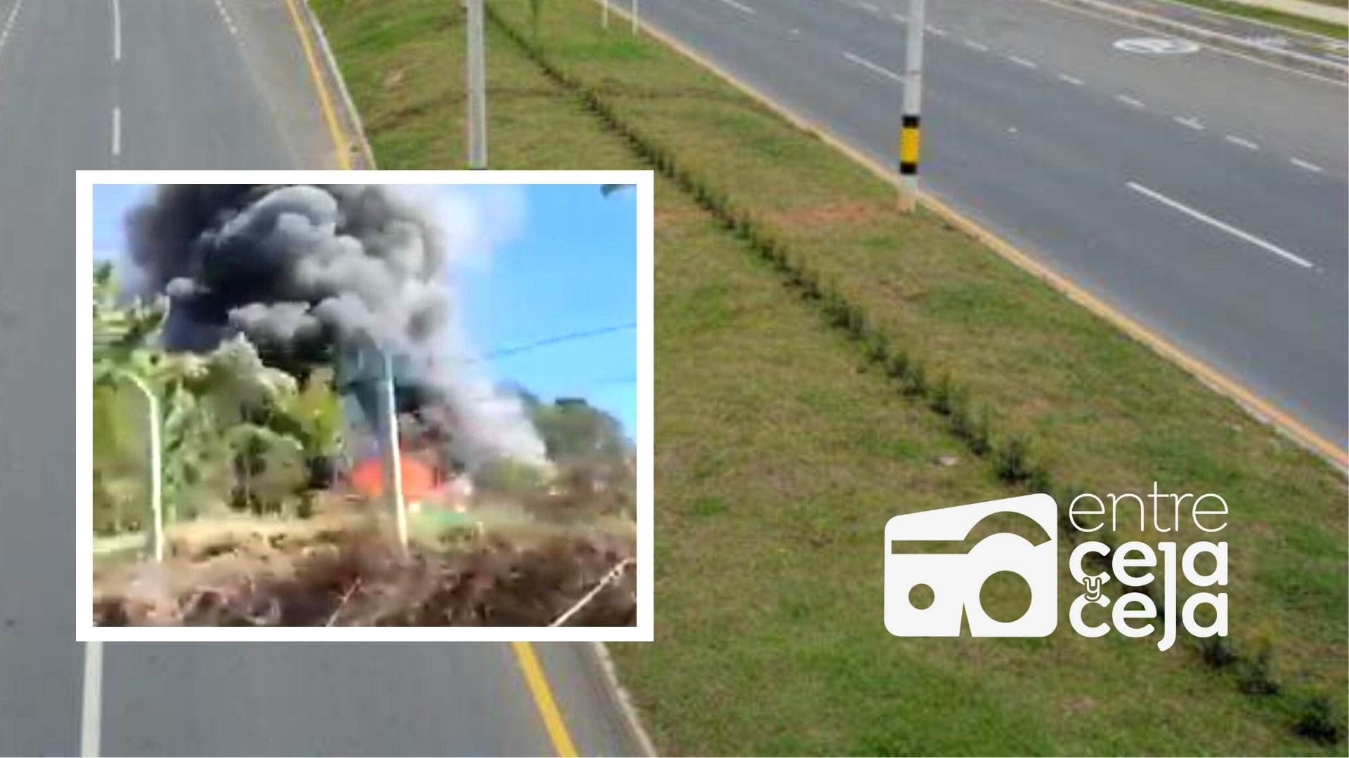 Bomberos de El Santuario y Marinilla atendieron incendio de un tráiler cerca a la autopista Med – Bog