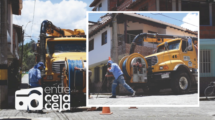 Avanza limpieza de redes de alcantarillado para evitar inundaciones en La Ceja.