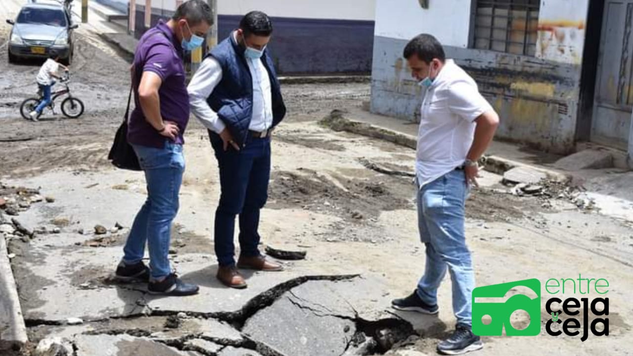 Sonsón: Alcalde dijo que reparará las vías afectadas por aguacero del Domingo.