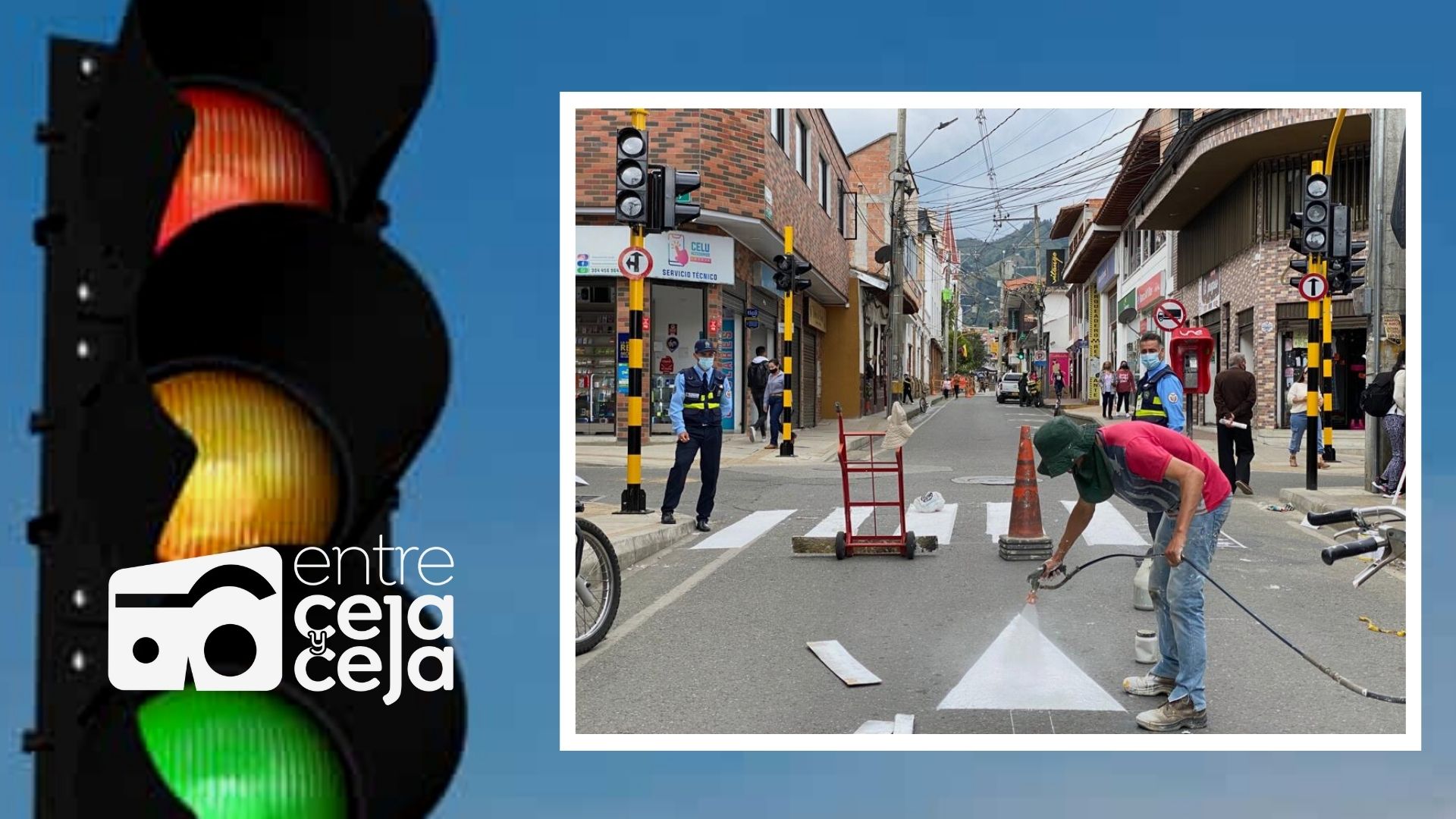 Continúa instalación de puntos semafóricos en La Ceja.