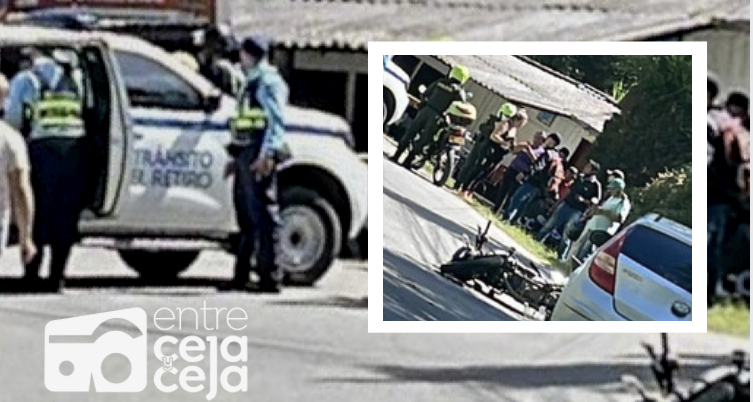 Un muerto y un herido dejó accidente de tránsito en El Retiro.