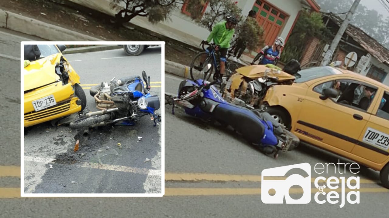 ¿Imprudencia o exceso de velocidad? Así fue el aparatoso accidente en la entrada a Rionegro.