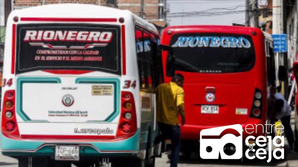 Así está funcionando el transporte intermunicipal en el quinto día de paro en Rionegro.