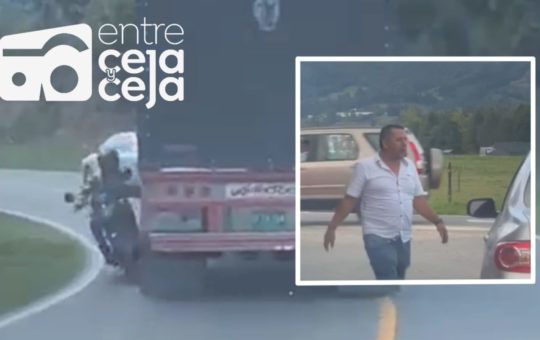 Conductor de mula, casi mata a un motociclista por detenerse a insultar a una mujer.