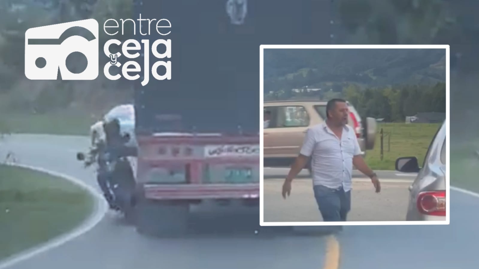 Conductor de mula, casi mata a un motociclista por detenerse a insultar a una mujer.