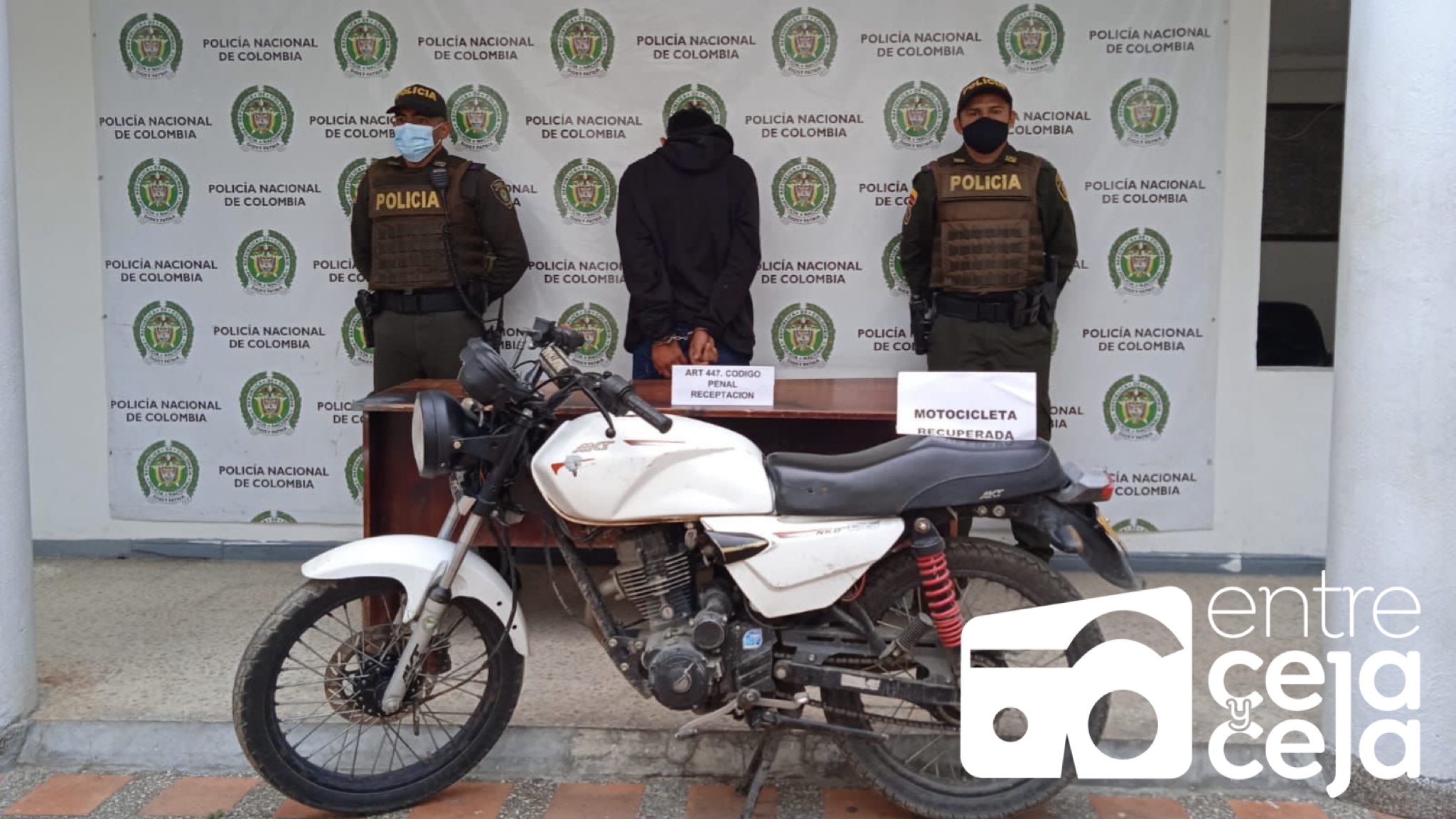 En Marinilla recuperaron una moto que había sido robada por un joven de 20 años.
