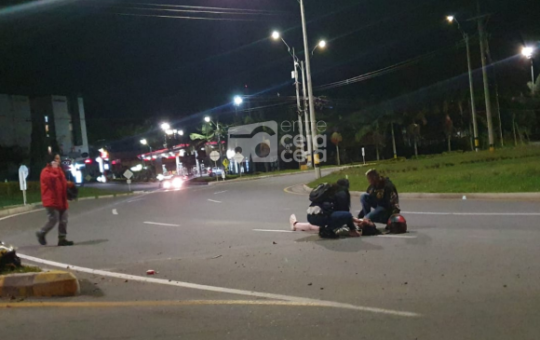 Aparatoso accidente en Rionegro dejó una mujer gravemente herida