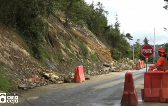 Por trabajos de mitigación, la vía Santa Elena estará cerrada desde este 14 de junio