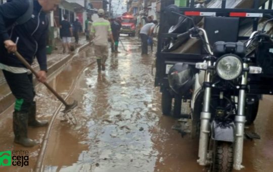 Emergencia invernal: aguacero en Guarne deja graves inundaciones y derrumbes
