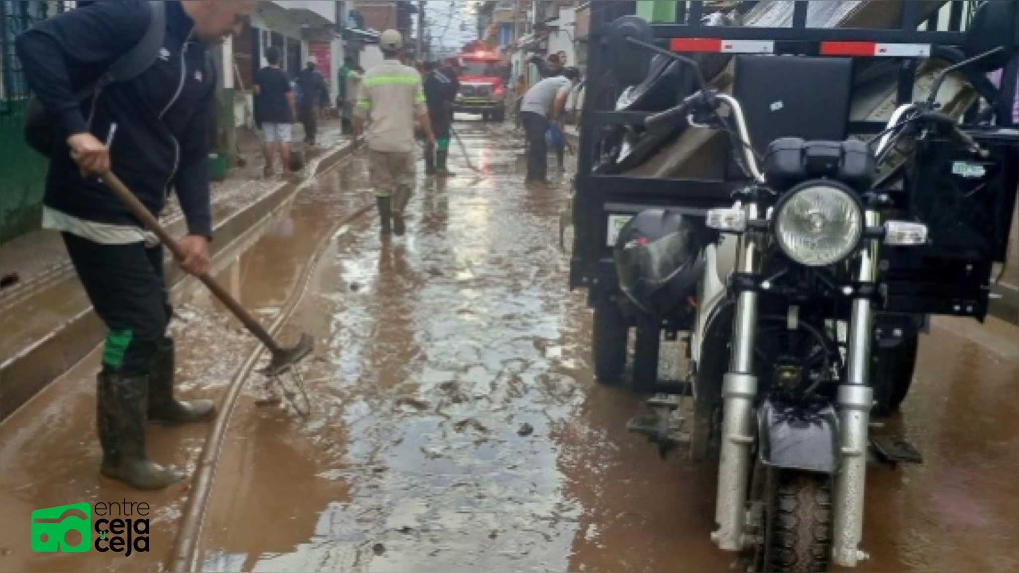 Emergencia invernal: aguacero en Guarne deja graves inundaciones y derrumbes
