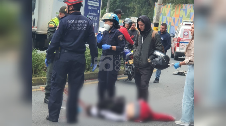 Motociclista falleció en Las Palmas cuando bajaba hacia Medellín
