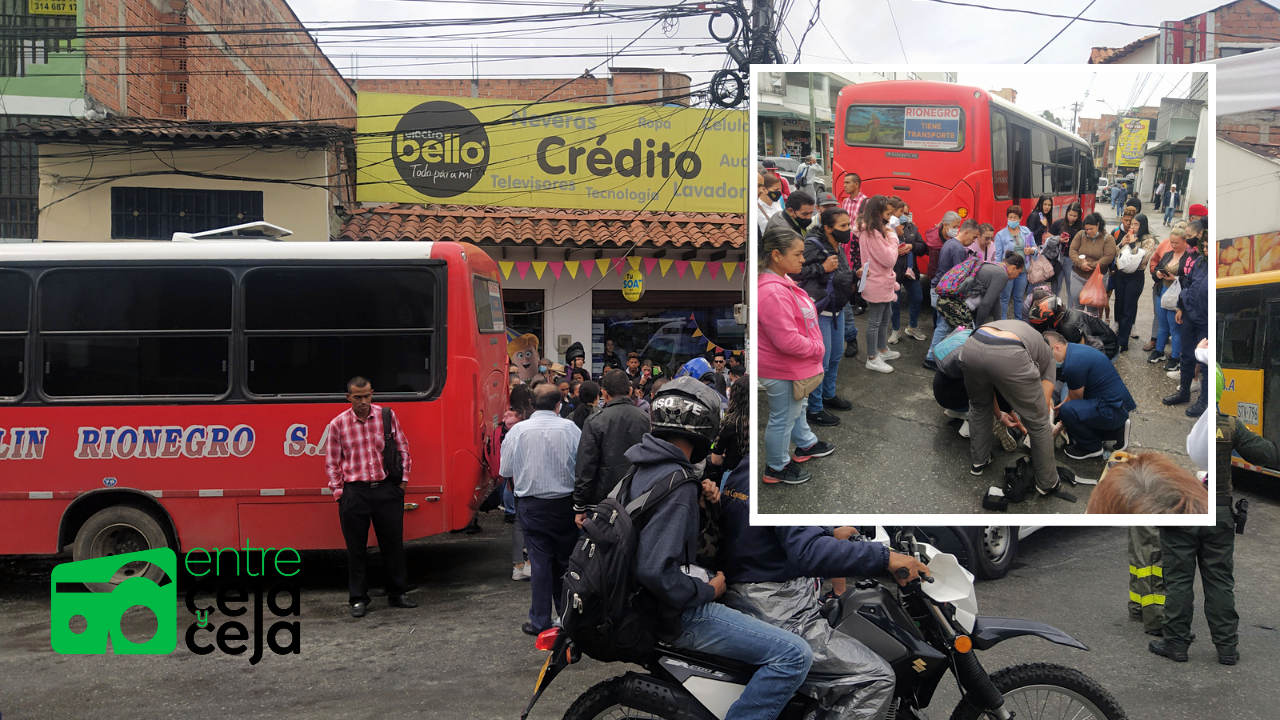 Rionegro: Adulta Mayor fue atropellada por una buseta en el sector La Pola
