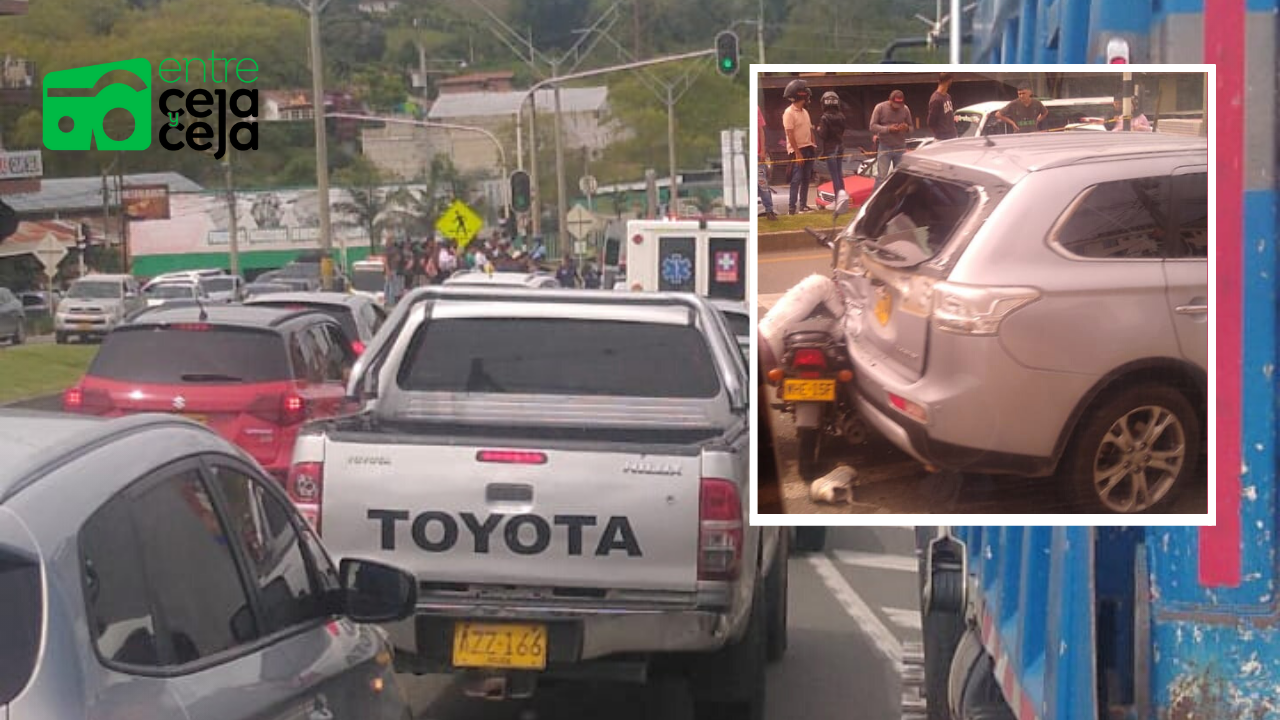 Marinilla: Motociclista murió en la autopista al chocar por atrás un carro