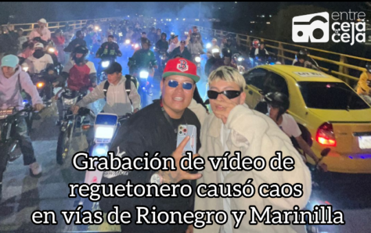 Grabación de vídeo musical, colapsó las calles de Rionegro