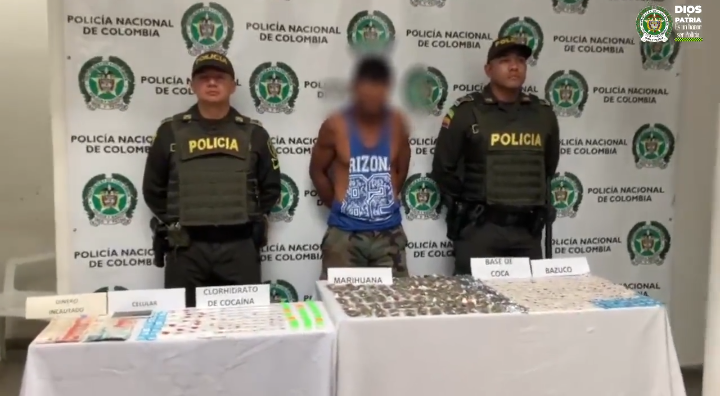 En La Ceja capturaron a un hombre con varias dosis de droga en su poder