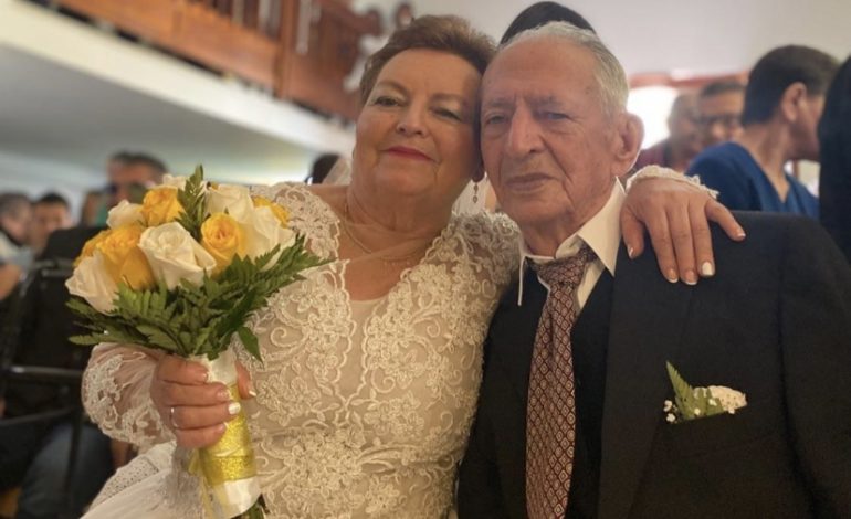 ¡Qué viva el amor! Abuelitos del CBA Marinilla dieron el sí en una emotiva boda