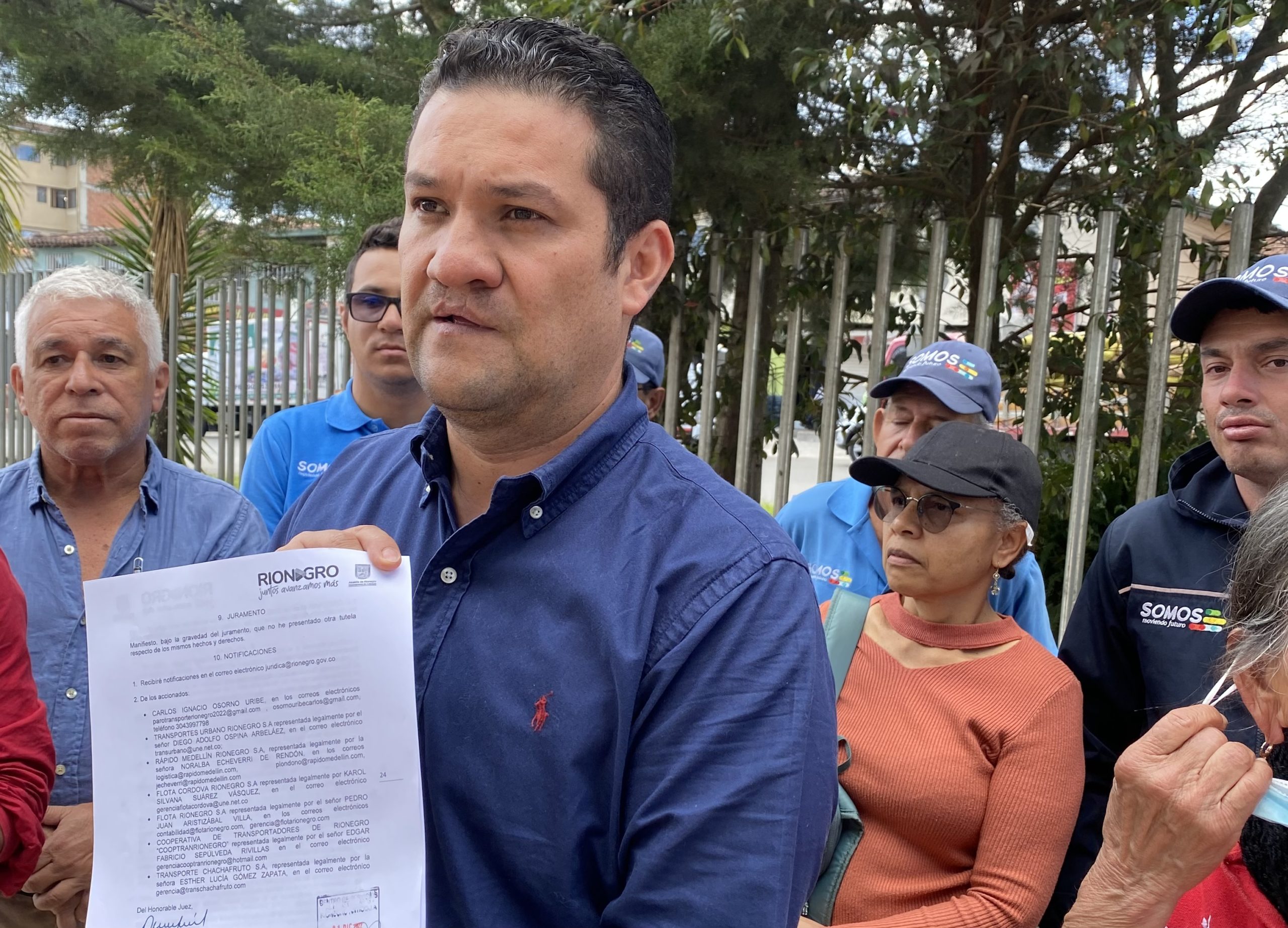 Alcalde de Rionegro radica acción de tutela en contra de los organizadores del paro