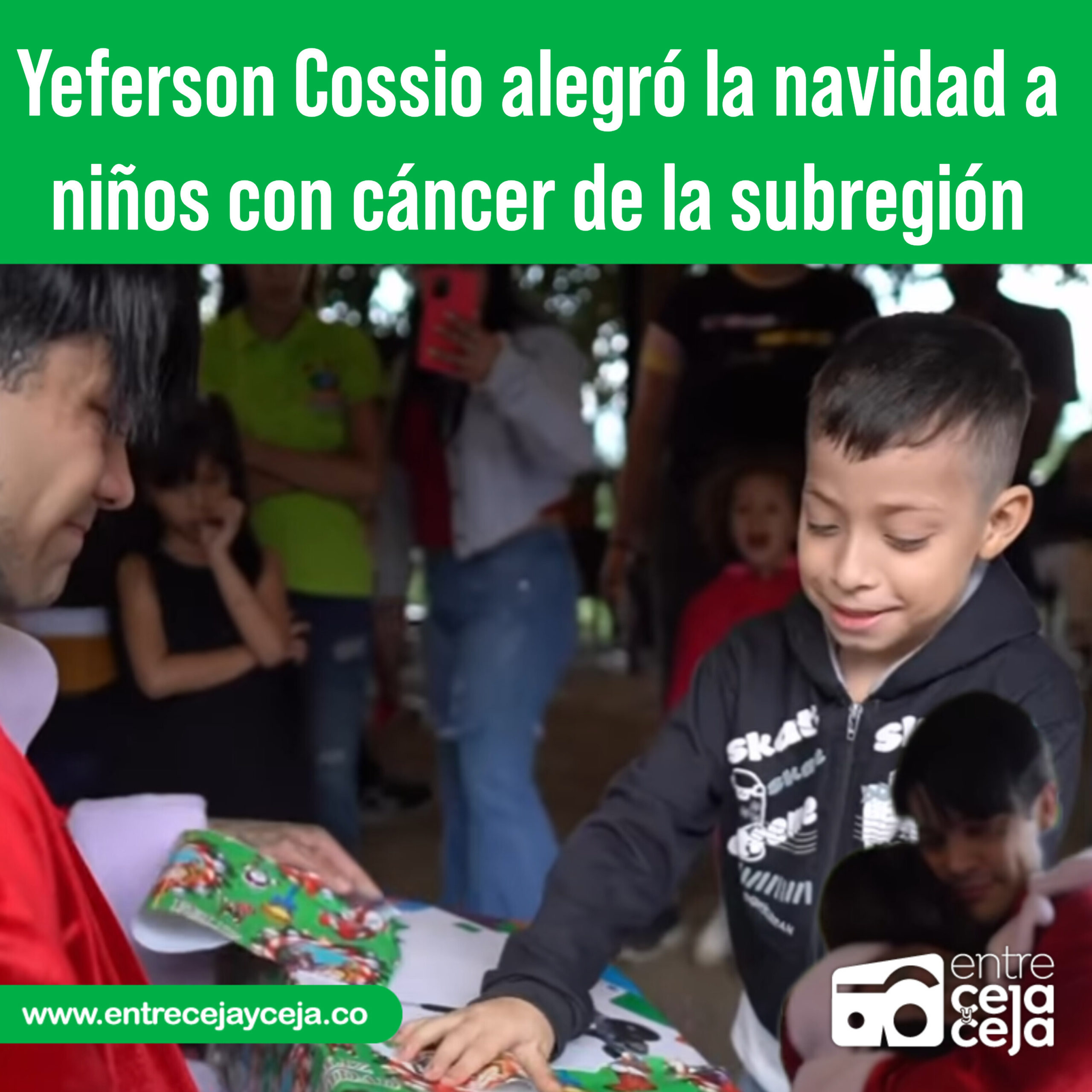Yef Cossio le cumplió el sueño a más de 30 niños con cáncer