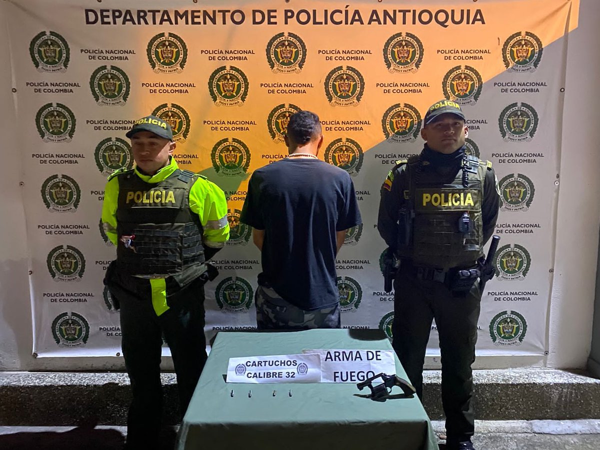 En Guarne capturaron a un hombre de 25 años por porte ilegal de armas