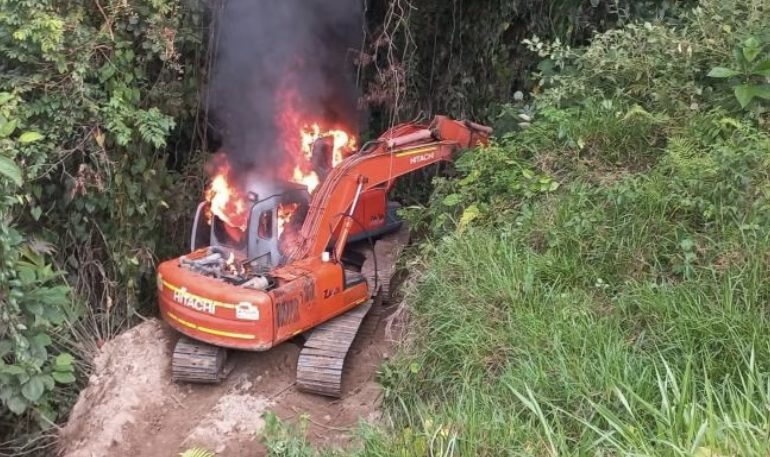 San Carlos: destruyen maquinaria ilegal con la que se extraía oro