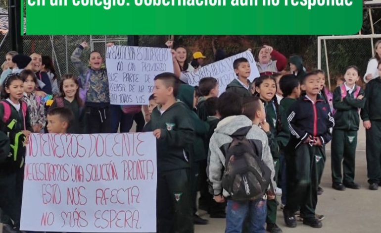 En Marinilla realizan protesta por falta de profesor en un colegio: Gobernación aún no responde