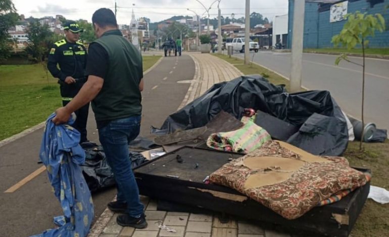 Autoridades desmantelan cambuches en varios puntos de Marinilla