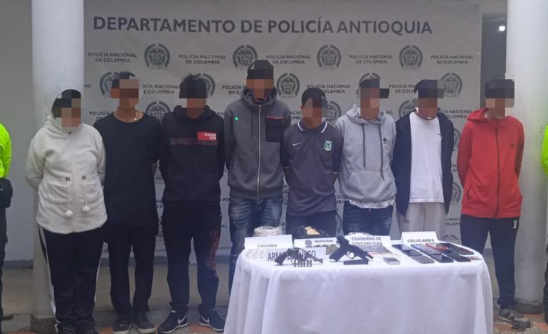 En Marinilla fueron capturados ocho sujetos que pretendían tomar el control de una plaza de vicio