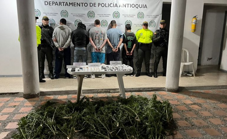 9 sujetos capturados tras operativos de allanamiento en Marinilla