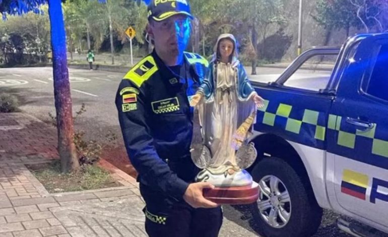 Recuperaron la Virgen que había sido robada de una iglesia en Envigado