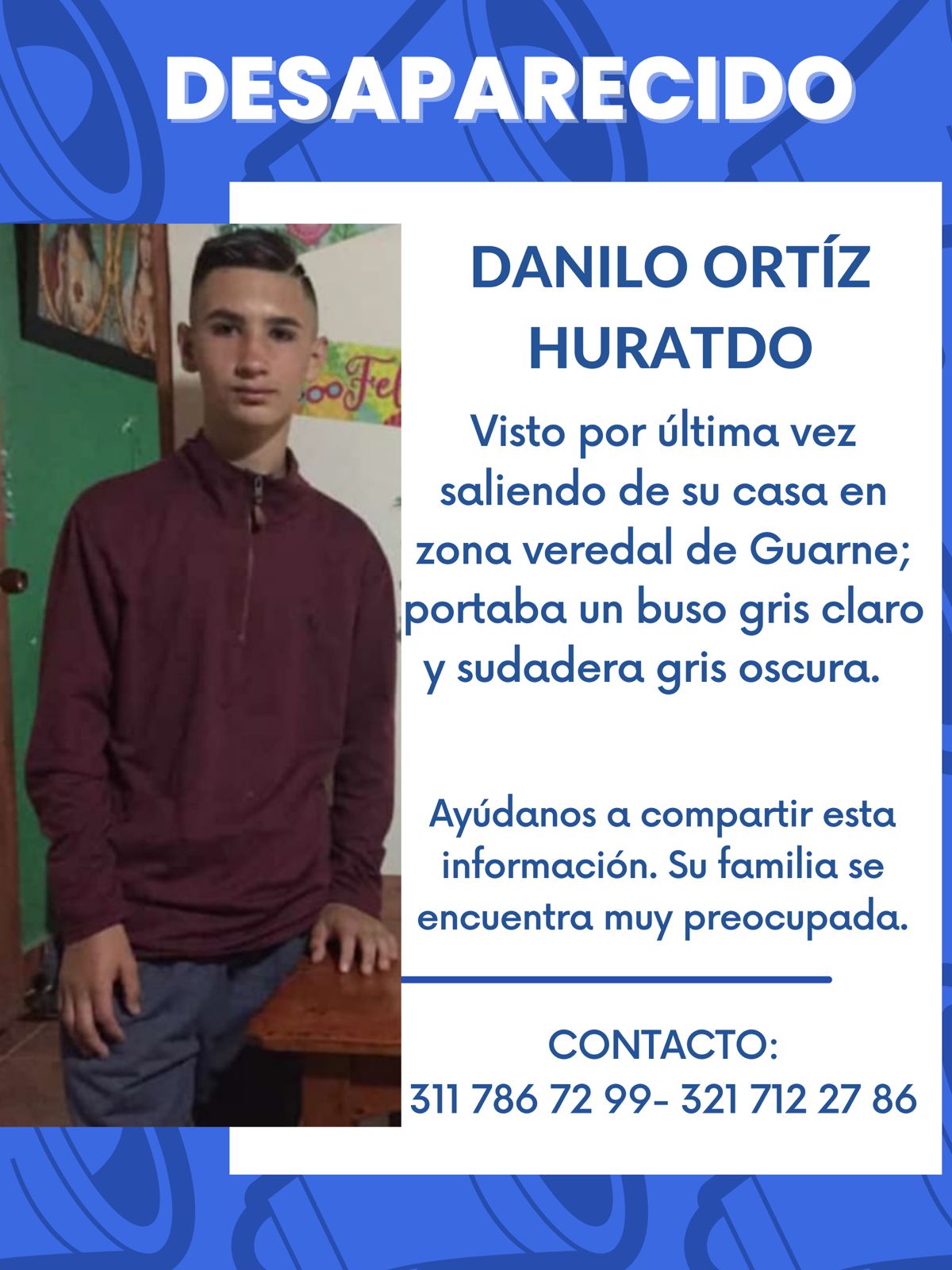 Joven desapareció cuando iba hacia su trabajo