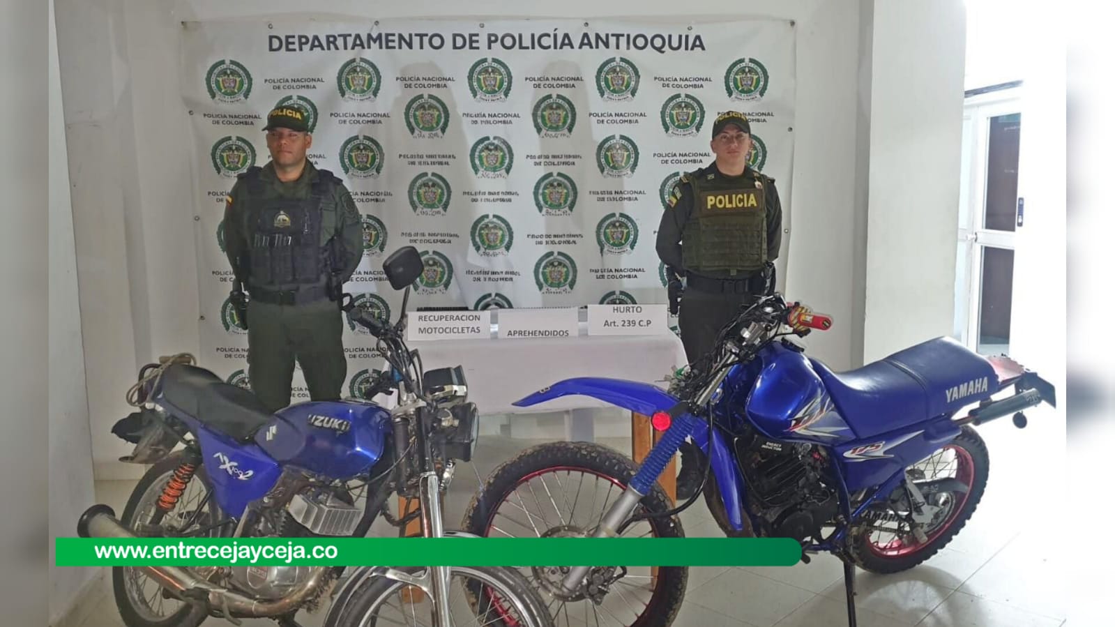 Haciendo piques en motos robadas capturaron a dos menores de edad