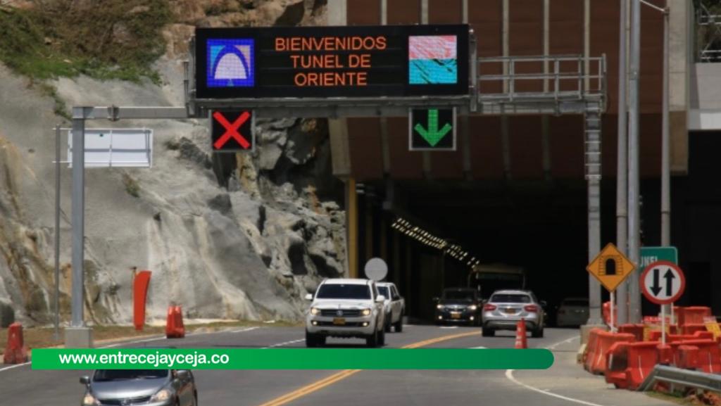 Desde este martes habrá cierres nocturnos en el Túnel de Oriente