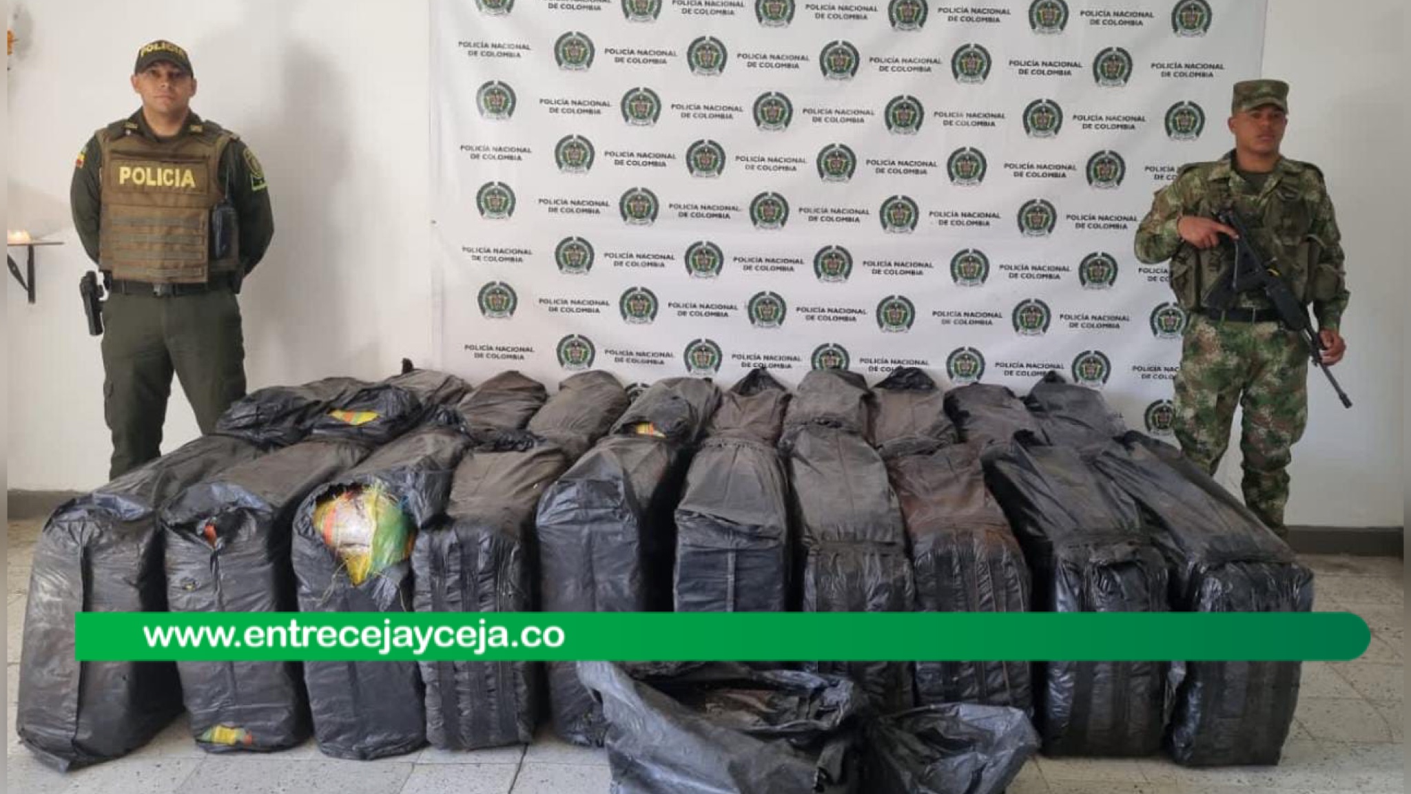 Incautaron en Sonsón cerca de una tonelada de marihuana que pretendía ser comercializada en Rionegro