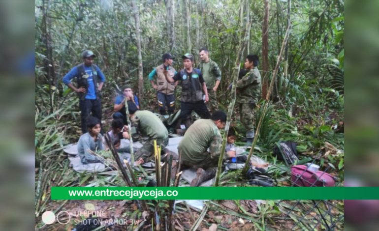 Fueron dados de alta los 4 niños rescatados en la selva del Guaviare