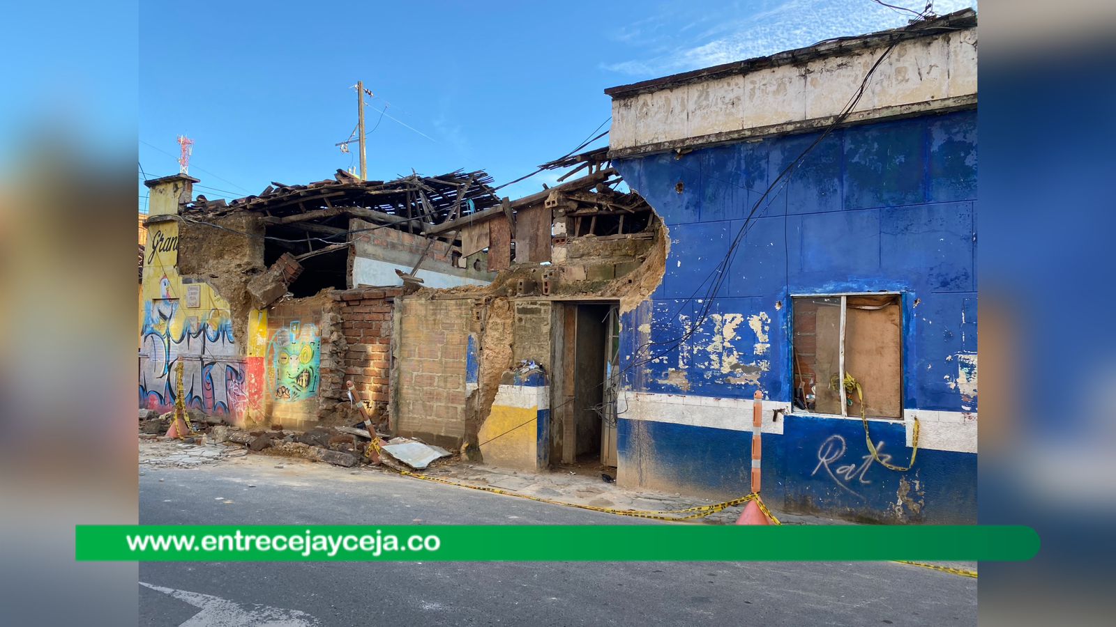 ¡Pilas¡ 6 casas están  punto de caerse en el Alto de la Capilla