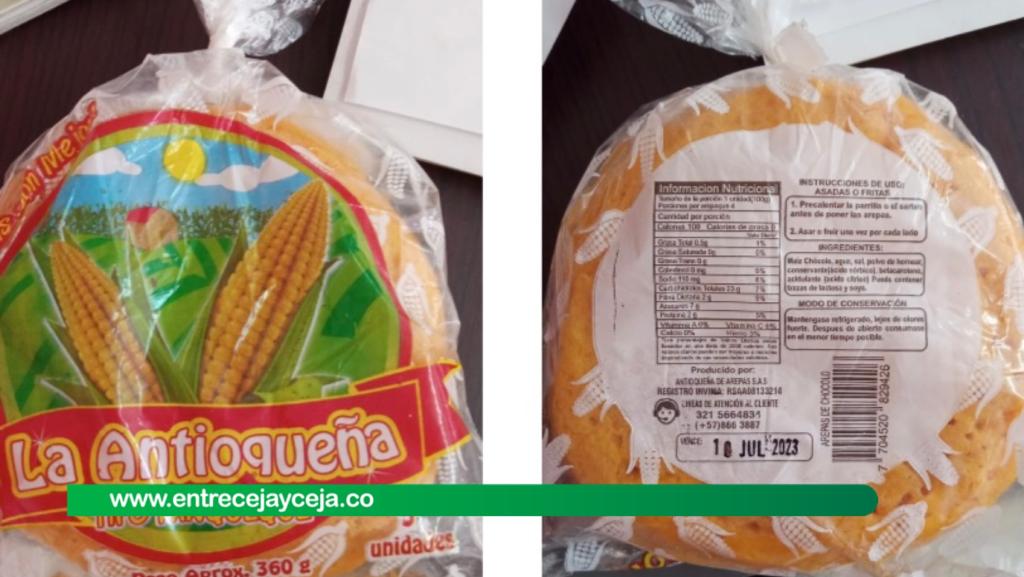 Invima emite alerta sanitaria por arepas con registro falso