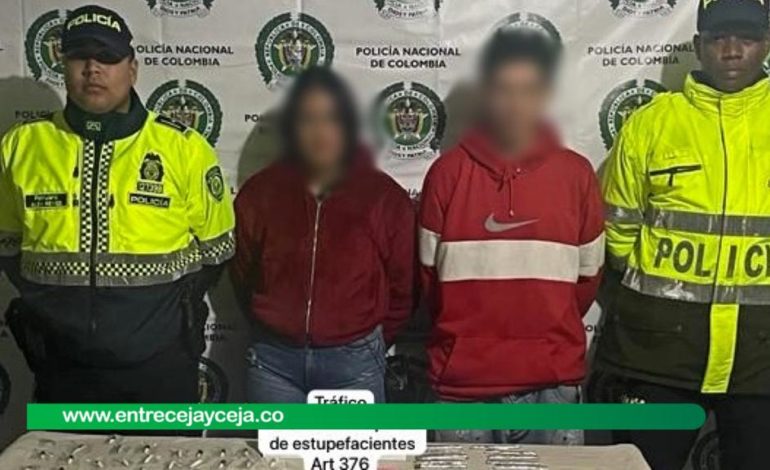 Jóvenes en Rionegro fueron capturados con éxtasis, marihuana y cocaína