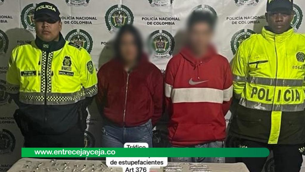Jóvenes en Rionegro fueron capturados con éxtasis, marihuana y cocaína